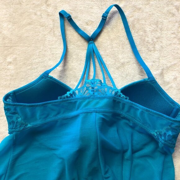 Blue Sheer Tie Front Baby Doll Size M/L - Picture 5 of 7